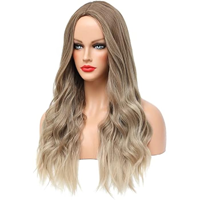 DILLARDS Mimo Long Light Brown Wig Long Brown Wavy Wigs For White Women Synthetic Light Brown To Blonde Long Wig - Image 4